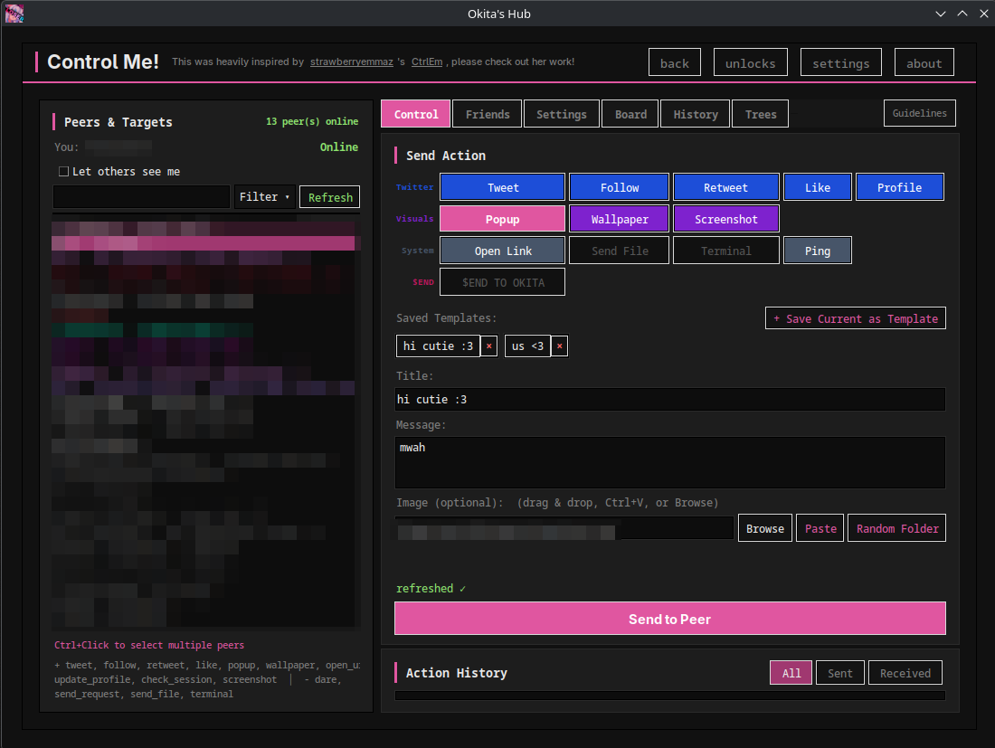 Control tab